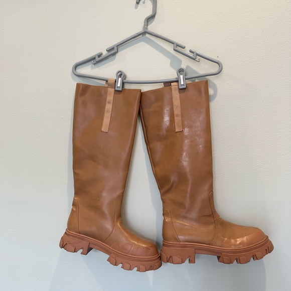 Knee High Tan Boots - Picture 3 of 4